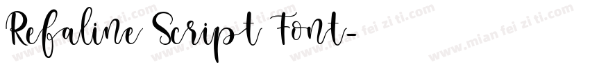 Refaline Script Font字体转换